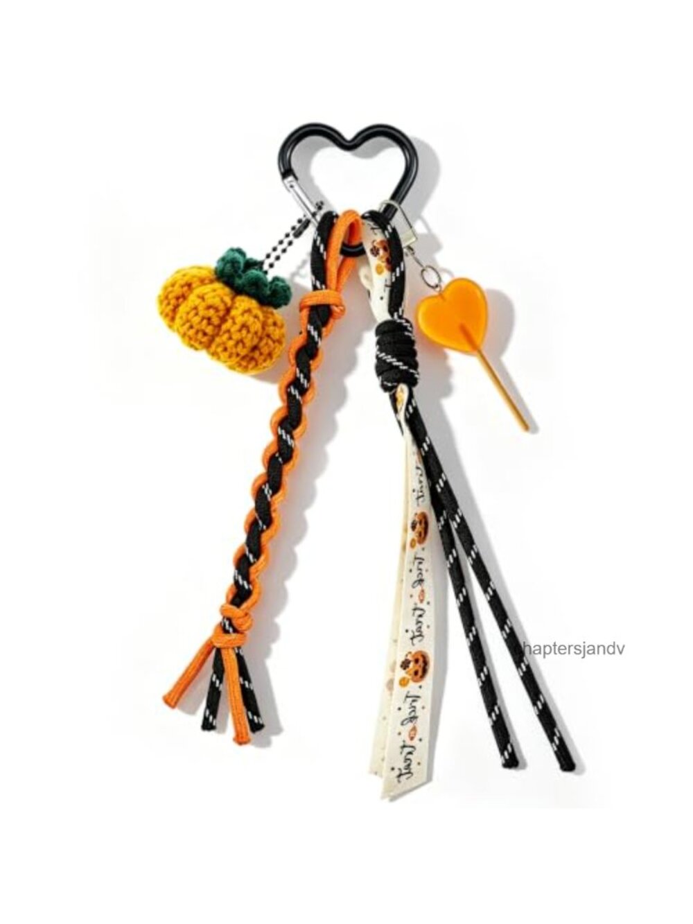 Halloween Bag Charm Keychain Pumpkin Lollipop Weave Purse Charm